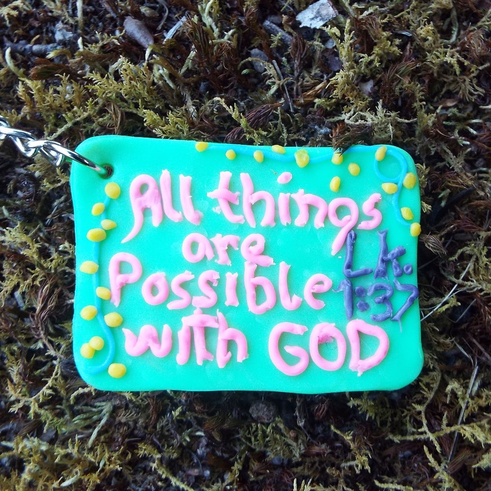 Spiritual keychain (luke 1:37)